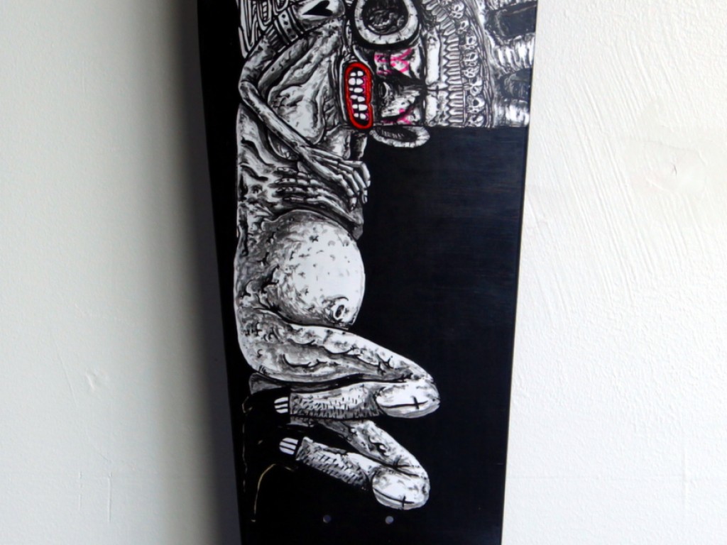 Satter Ugly – Hand Painted Skate Deck – 6
